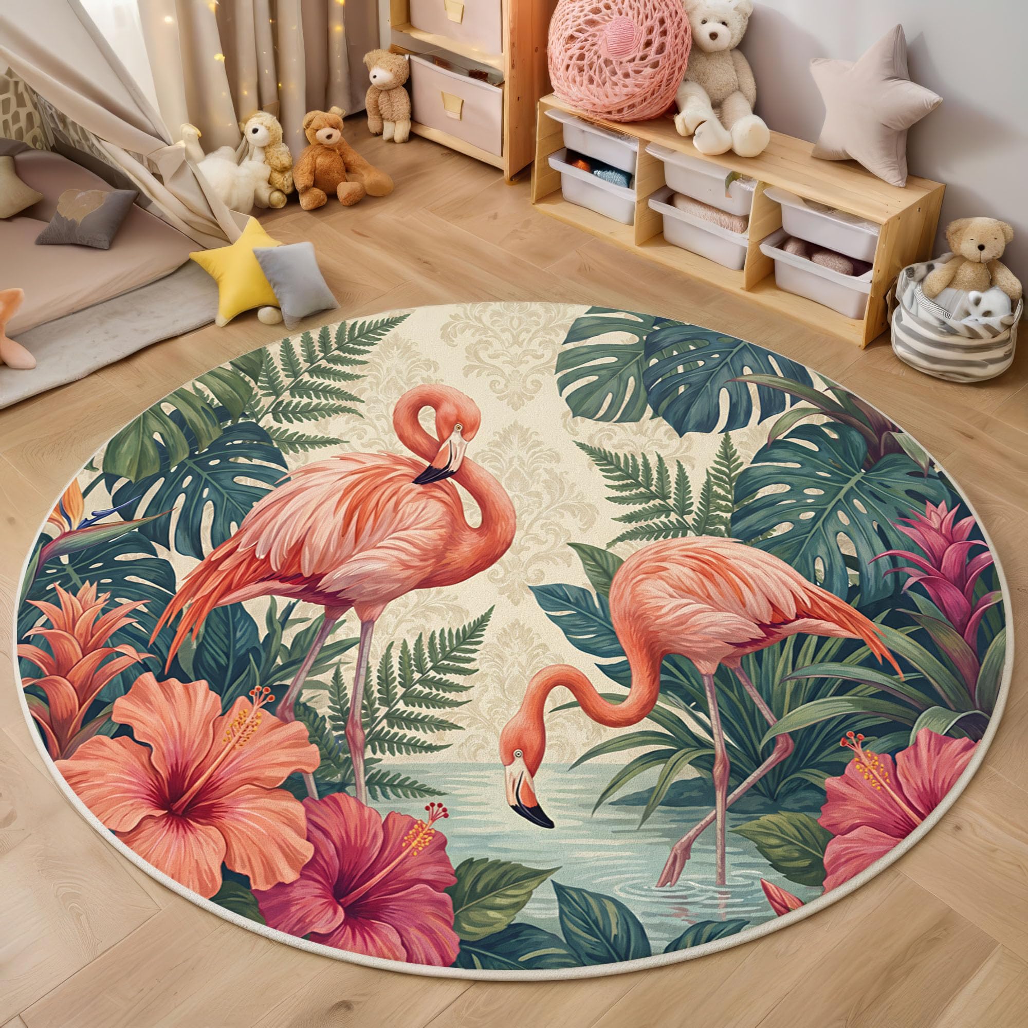 Tapis de sol circulaire antidérapant 200cm pour éviter les glissades