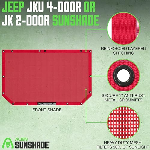 Miniatura 5 de Alien Sunshade JK 2D - JKU 4D - Parasol delantero de longitud completa