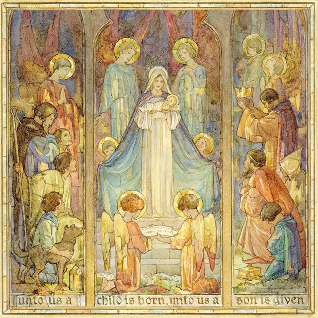 Pack of 6 Charity Christmas Cards (MED-CHMT0079) - Unto Us a Child is Born - 6 Cards of 1 Design from Medici