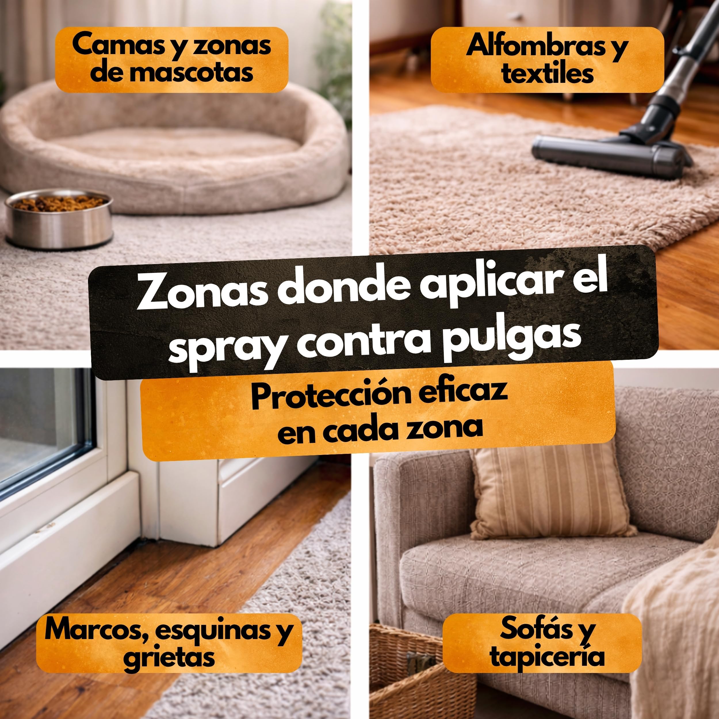 NOVACLAC F3 Mata Pulgas – Spray Insecticida 500 ml PT18 – Elimina pulgas al instante – Protección duradera – Uso interior y exterior – Calidad europea formulada para España