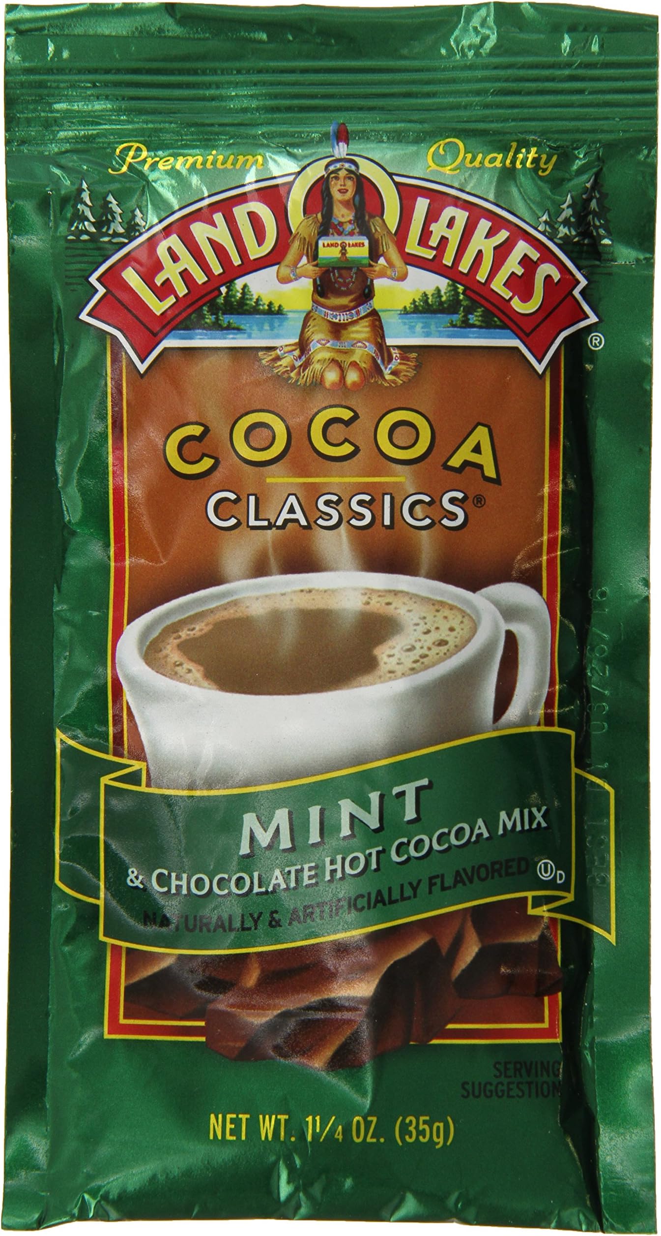 Land O Lakes Cocoa Classic Mix - Mint And Chocolate - 1.25 Oz - Case Of 12