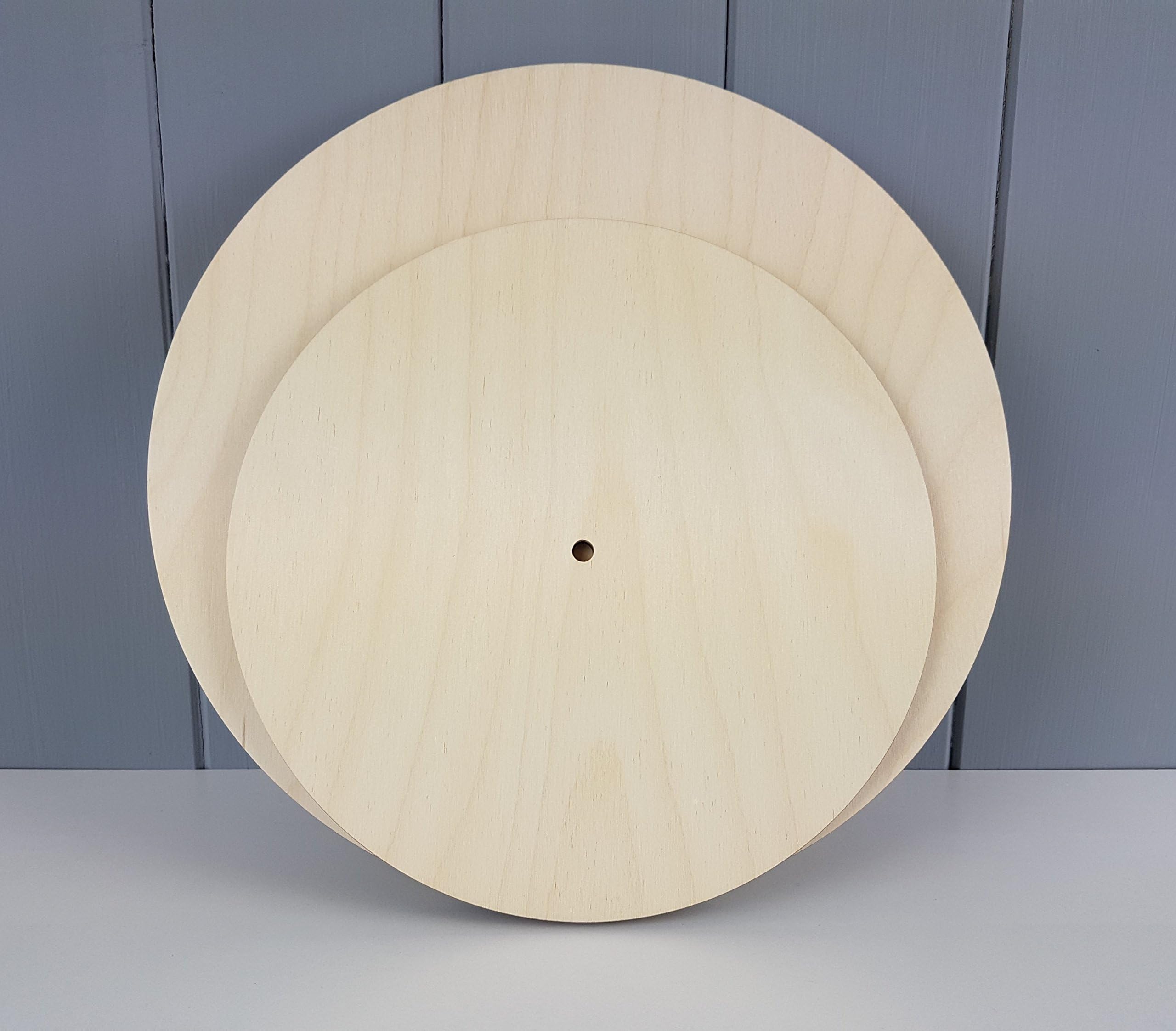 The Natural Workshop 2 Pack - Birch Plywood Clock Blank 3mm x 250mm – Pyrography, laser cutting, crafts, decoupage, wood burning