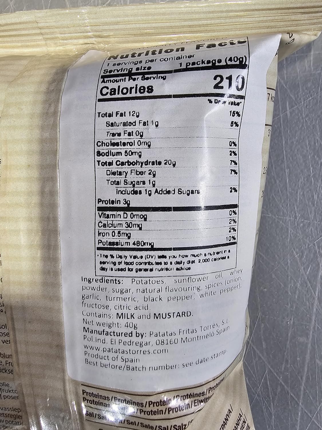 Torres Spanish Potato Chips Supervariety 10 pack Ten different popular flavors 1.76 oz snack size