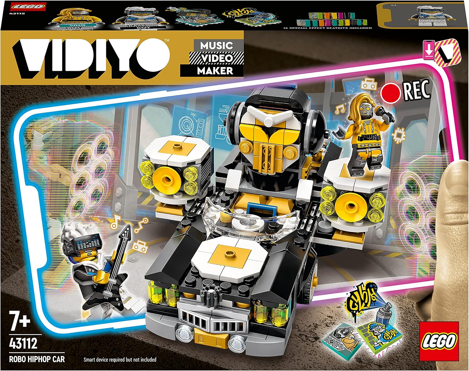 Lego VIDIYO Robo Hiphop Car 43112 Building Kit Toy, Inspire Kids to Direct and Star in Their Own Music Videos; New 2021 (387 Pieces)