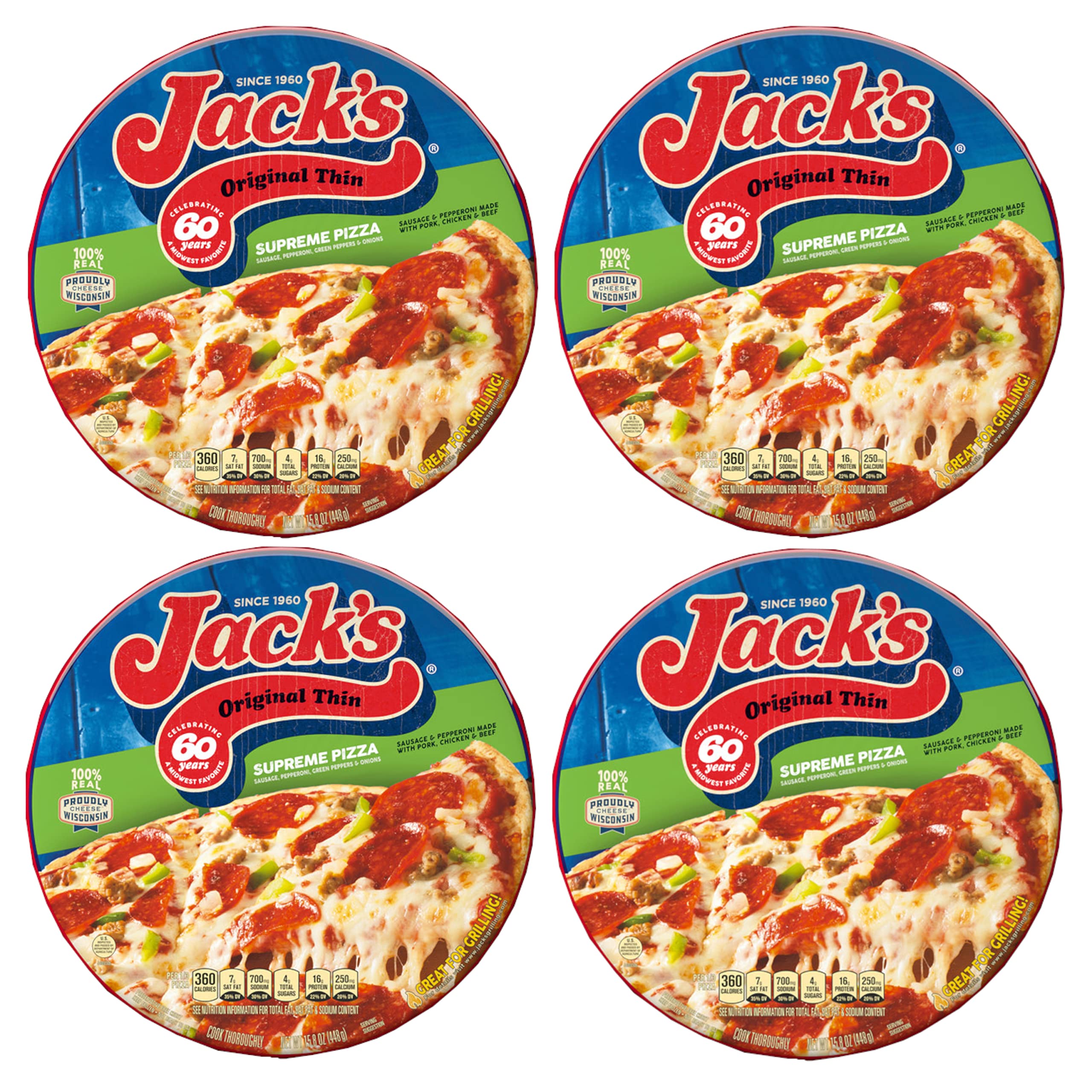 Amazon.com: Jack's Original Thin Supreme Pizza - Sausage and