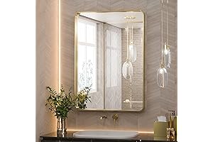 TETOTE Gold Framed Mirror for Bathroom: A Reflection of Sophistication