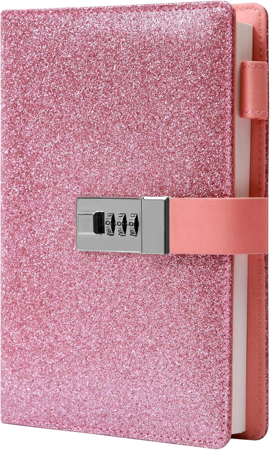 CAGIE Sparkly Diary with Lock , Lockable Secrets Journal