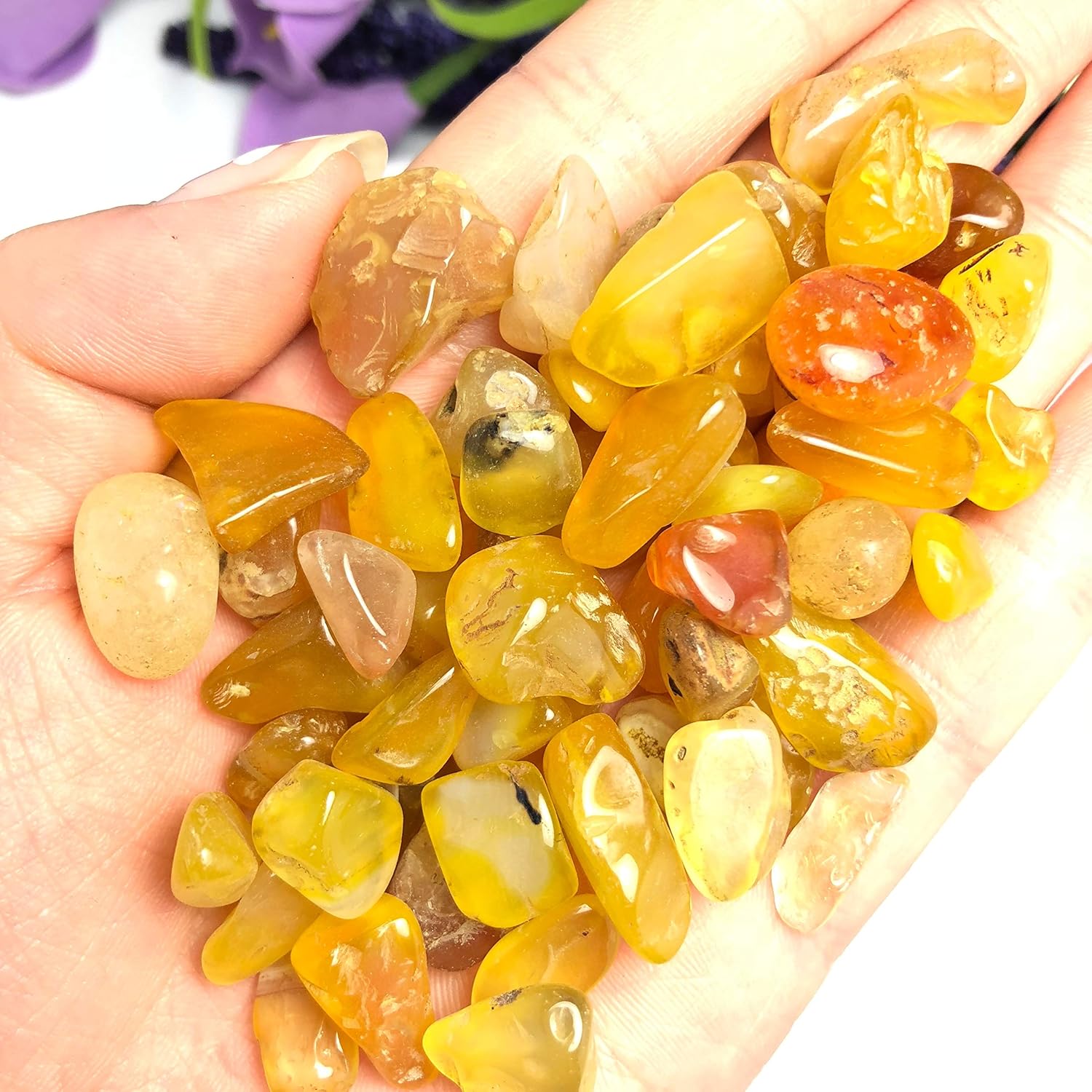 ホームコレクション 100g 天然シトリン 砂利 荒石 ロック クリスタル クォーツ 水槽 ガーデン ホームデコレーション