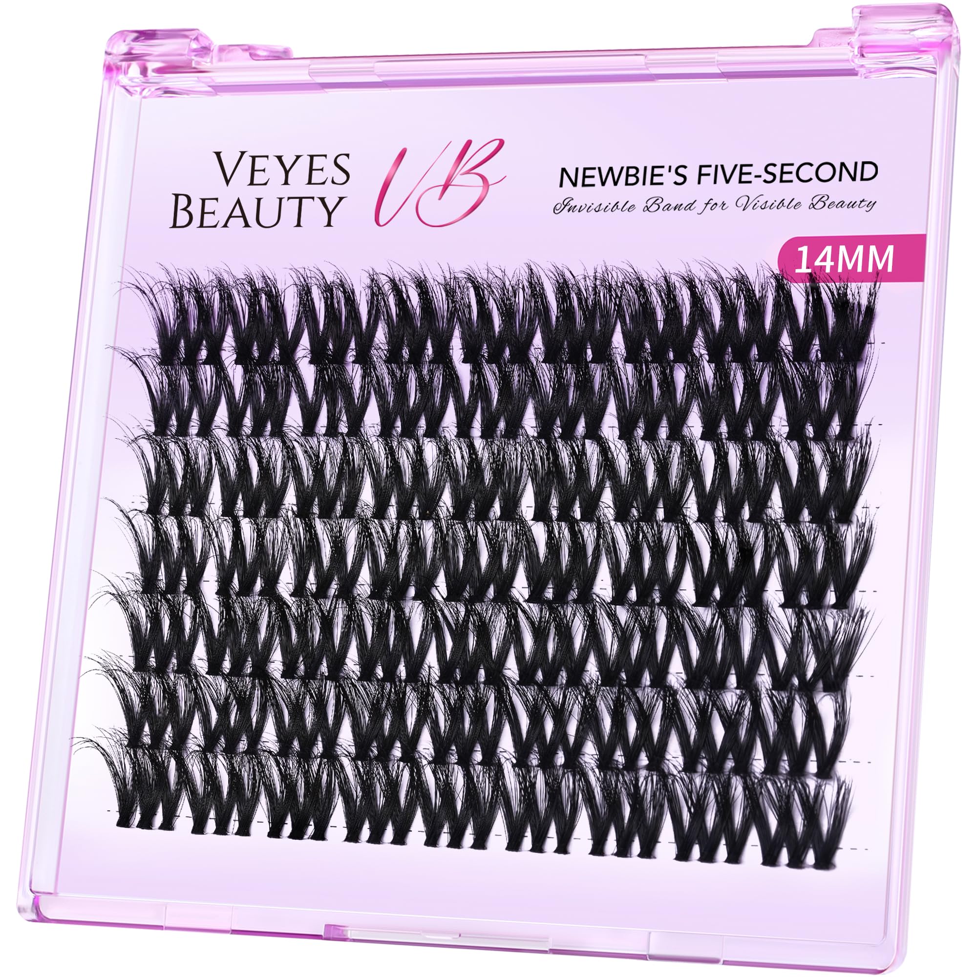 VEYESBEAUTY Ciglia Finte Cluster Extension Ciglia Finte Ciuffetti Ciglia Finte Naturali per Uso Personale e Domestico Lash Clusters 3D A Strati (Vbmuse, 14mm)