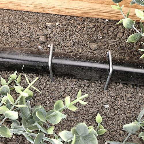 Miniatura 5 de Whonline 560 grapas de paisaje de 6 pulgadas, calibre 11, estacas de jardín galvanizadas de alta resistencia, estacas de riego por goteo para