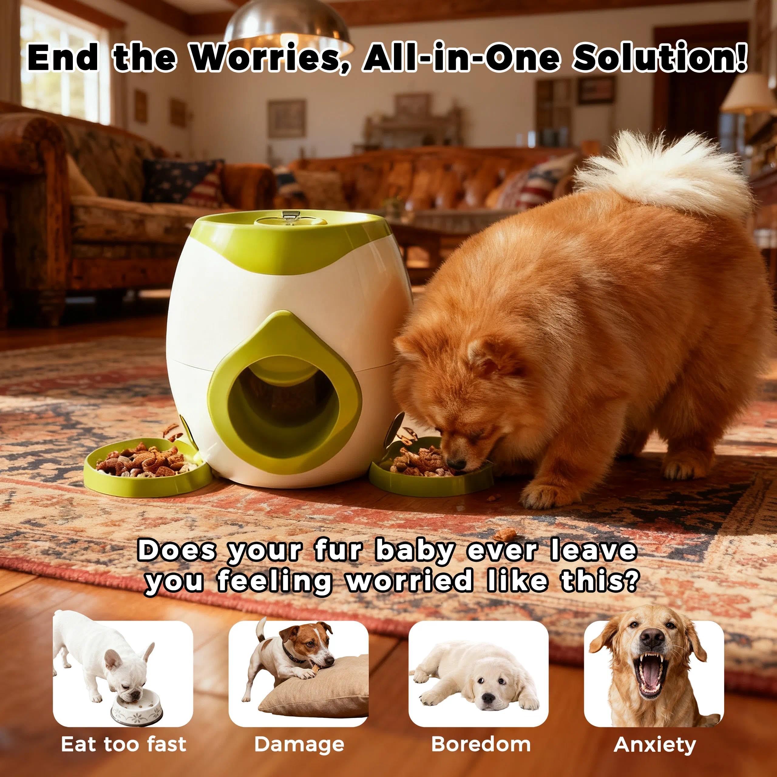 Abull - Giocattolo puzzle per cani, giocattolo interattivo per cani, migliora il QI degli animali domestici e li tiene occupati, dispenser 2 in 1 e alimentatore lento per mangiare sano, divertente e