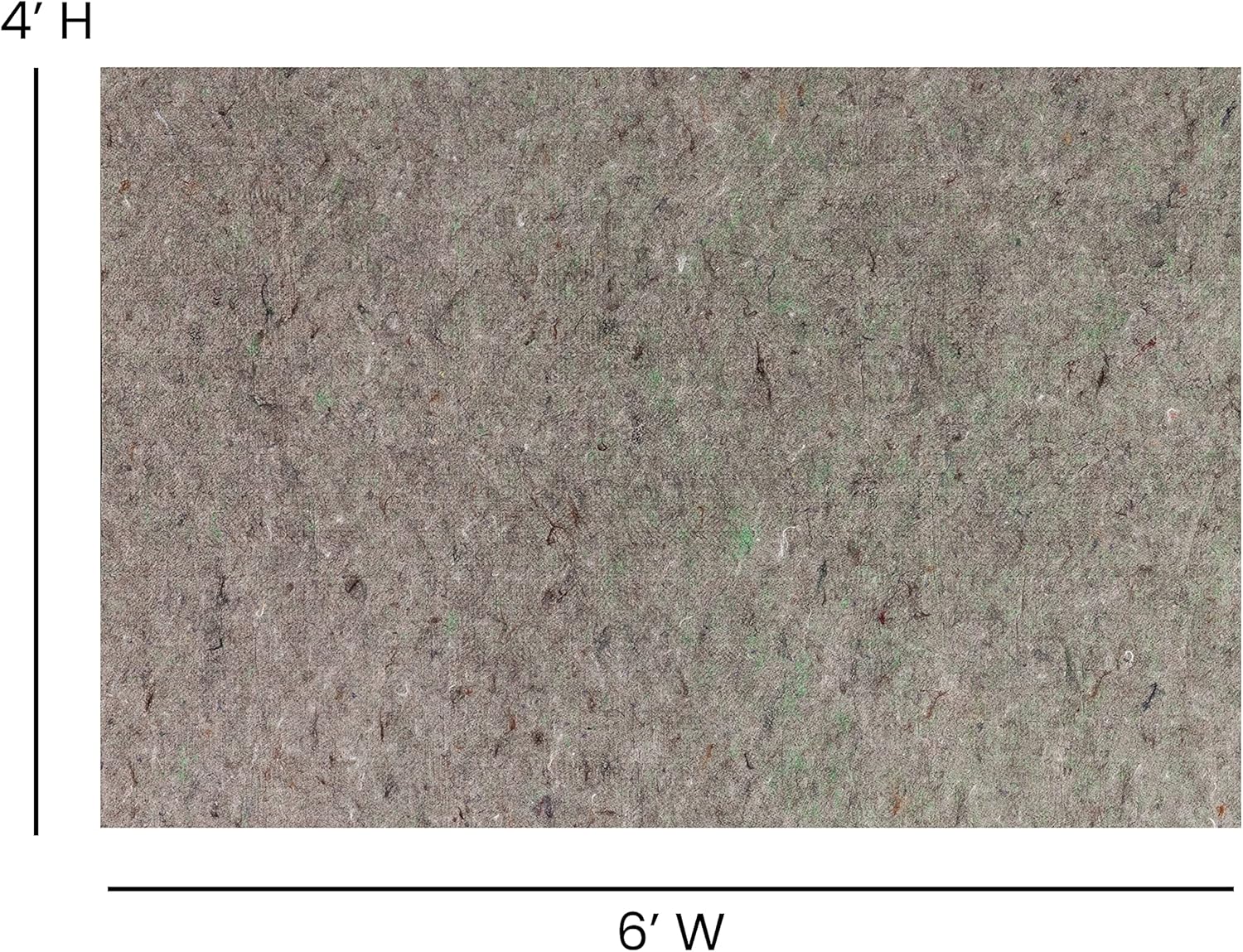 Flash Furniture Minnie Slide-Stop® Multi-Surface Reversible Non-Slip Cushion Rug Pad, 1/4" Thick, Floor Protection, for 4'x6' Area Rug, Gray