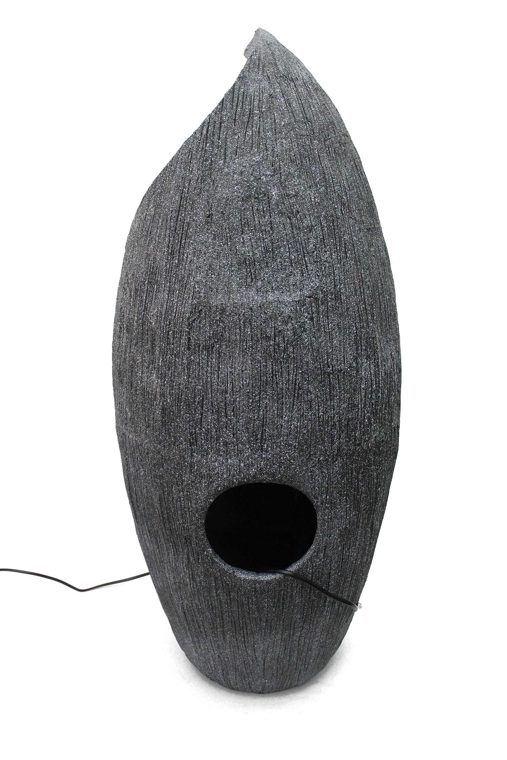 Fontaine de jardin moderne avec éclairage LED 83 cm Fontaine à sauter BK704 Jeu d'eau en cascade aspect pierre