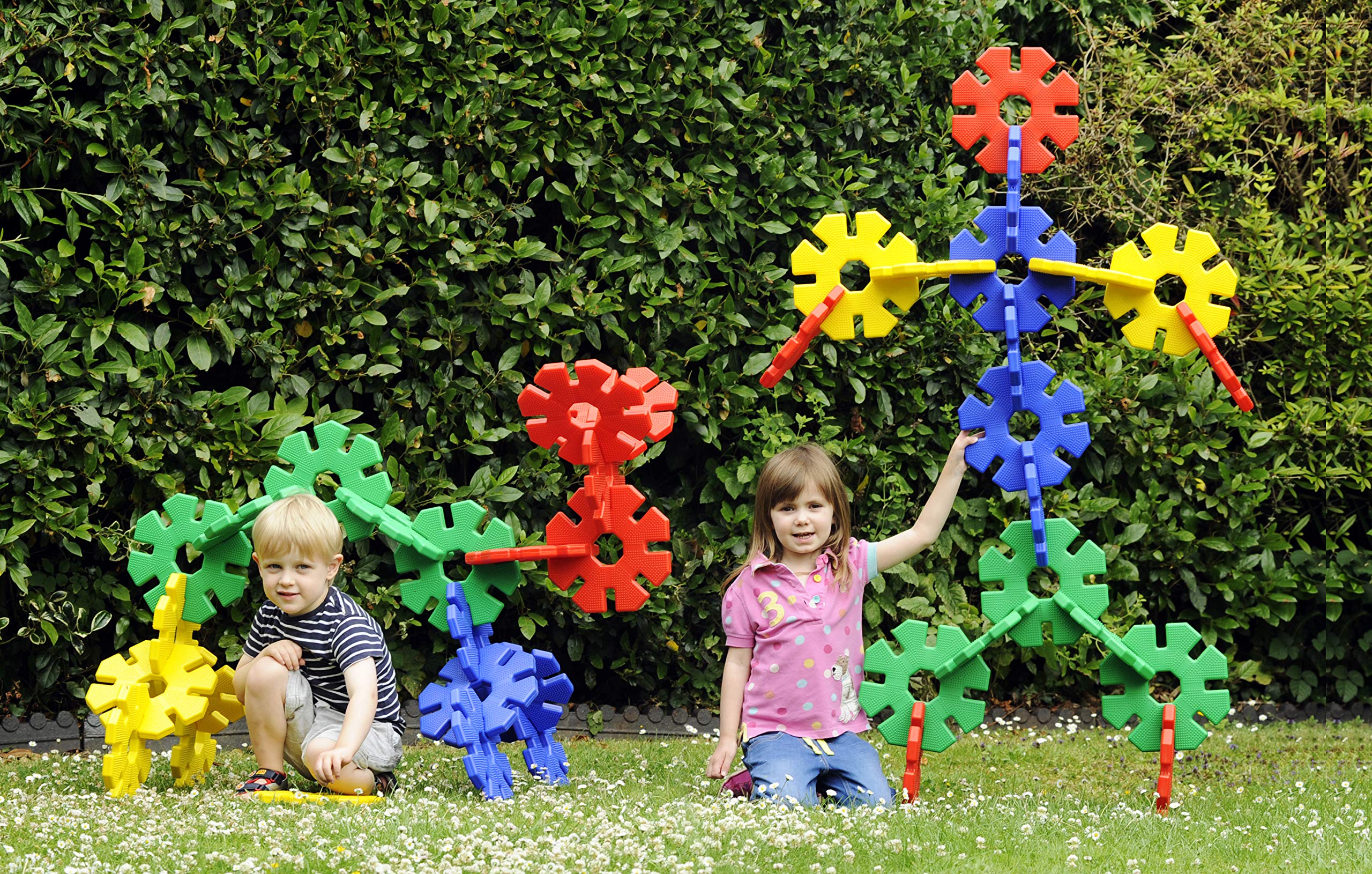 Polydron Kids Giant Octoplay Set 2 - Educational Construction Toy - Multicolored - Children Development Building Kit - 2+ Years - 40 Pieces