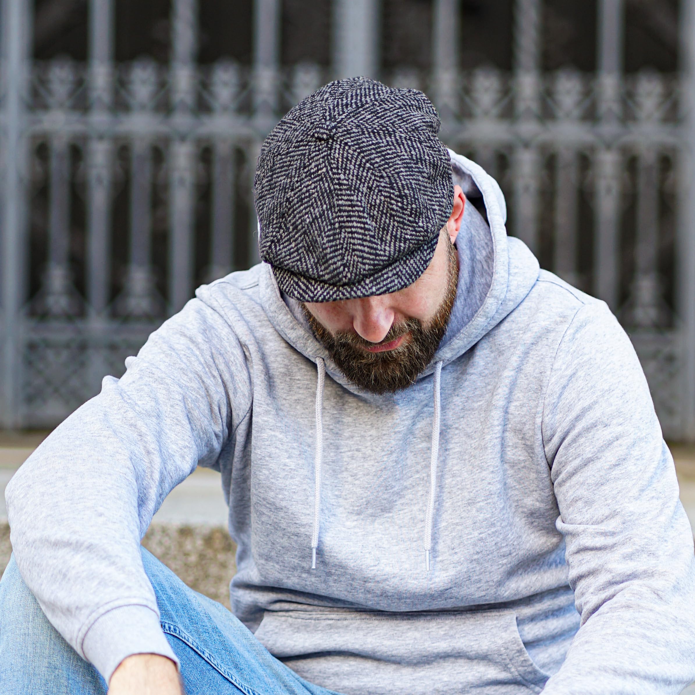 Schiebermütze Herren Schirmmütze Herrenmütze Newsboy Flat Cap Mütze