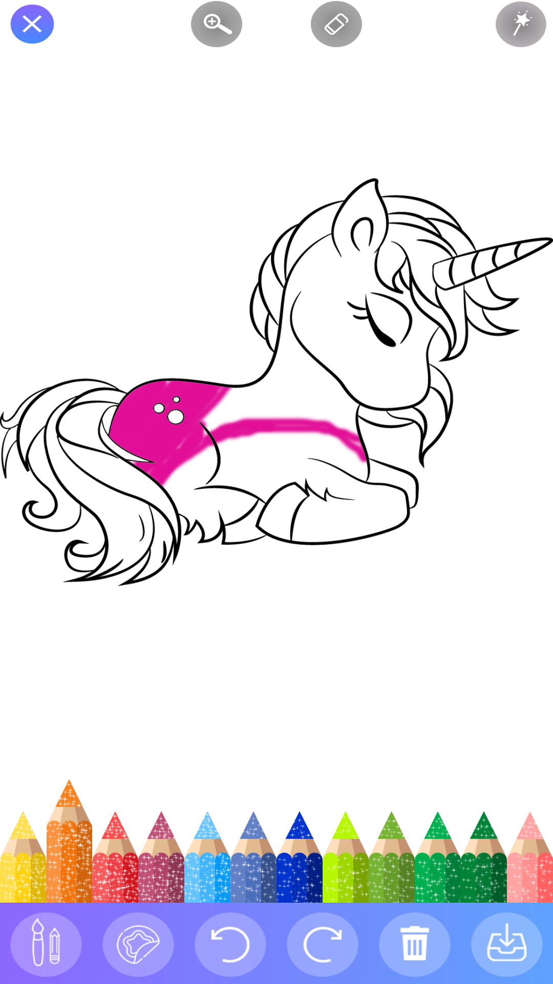 Glitter Unicorn coloring Pages - App on Amazon Appstore