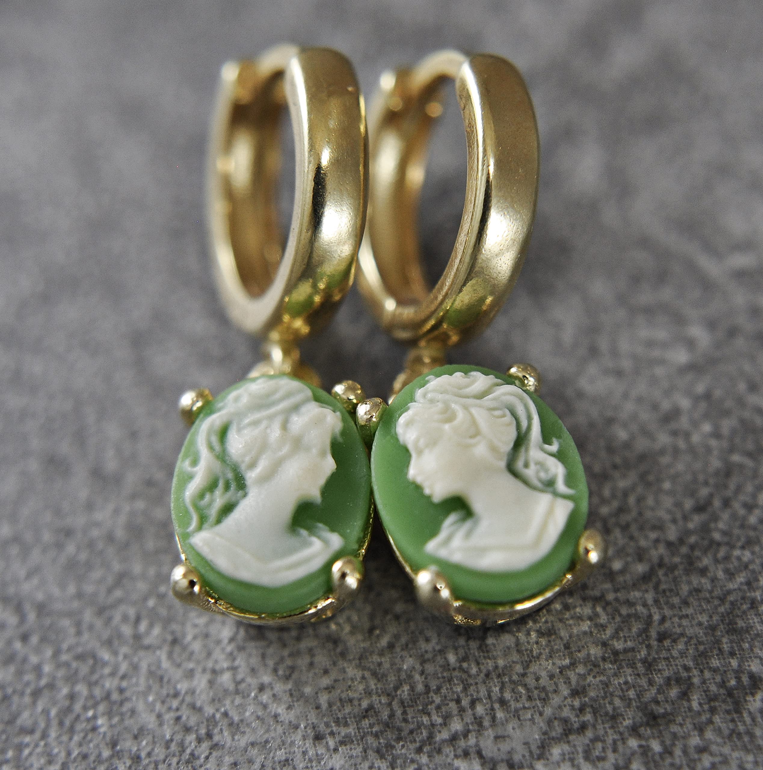 925 Silber Ring - 14k Vergoldet - Lady Cameo - Vintage Schmuck - Kamee - Statement-Ring - Antik - Jugendstil Schmuck - Größenverstellbar - Geschenk für Mama - Geburtstagsgeschenk - Silberring - Schmuck-Geschenk