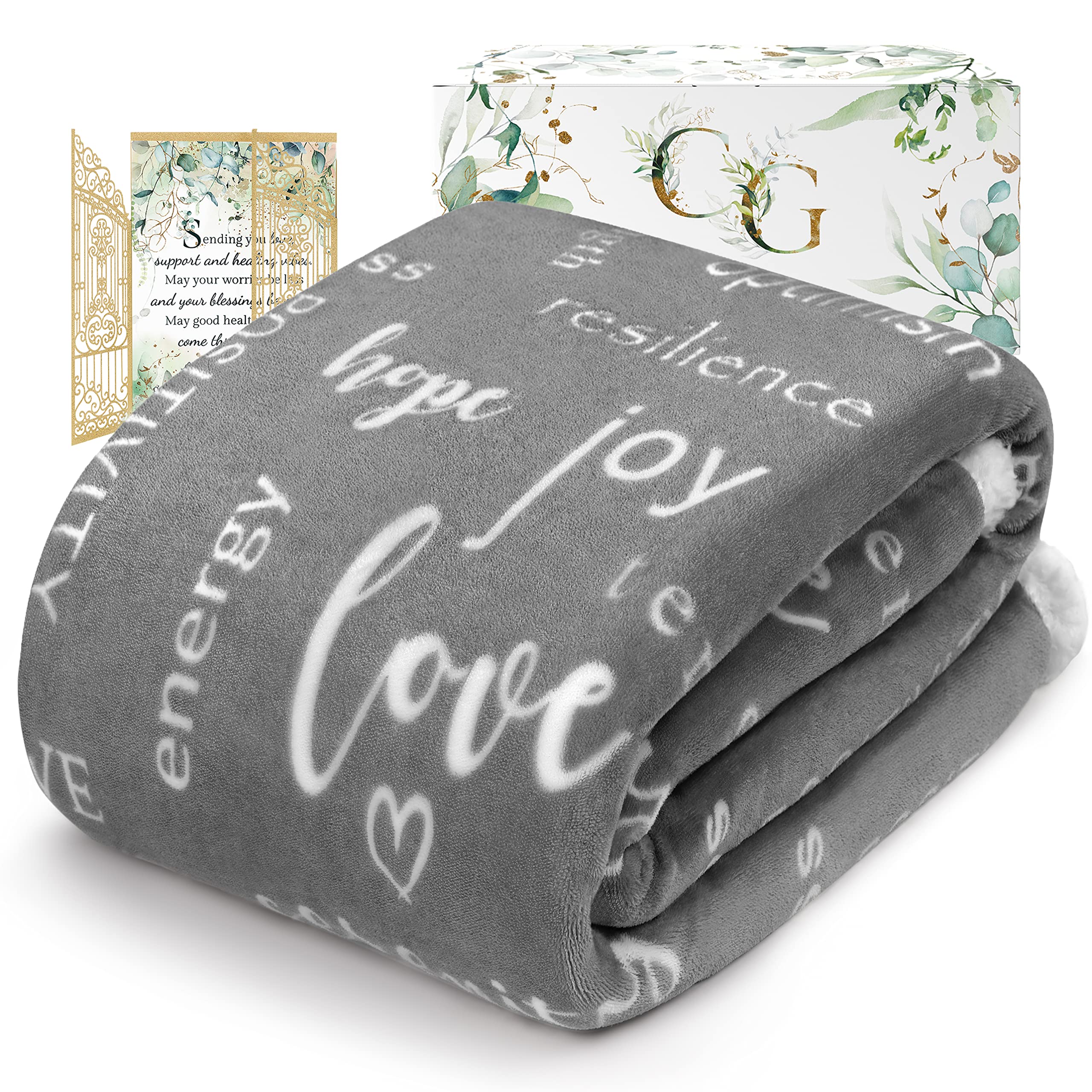Enthusiasm Get Well Soon Gifts, coperta da abbraccio/guarigione, regali ispiratori per lei e lui, morbida coperta Thinking of You (150 x 230 cm