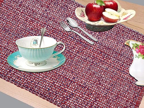 Miniatura 3 de Urban Villa Manteles individuales para mesa de comedor, 100% algodón, 14 x 20 pulgadas, manteles individuales de gran tamaño, juego de 6 manteles