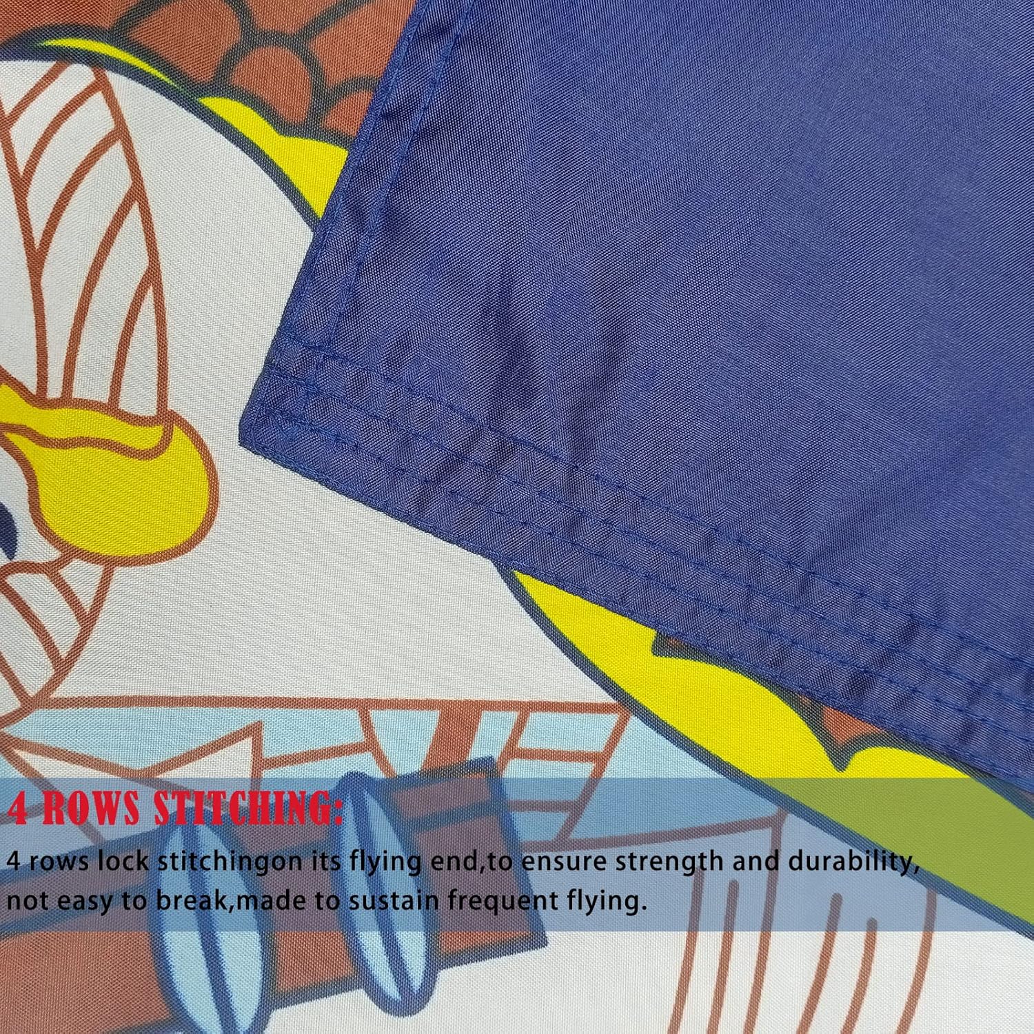 Navy Flag 3x5 Outdoor Double Sided Heavy Duty 3ply United States Navy Seal Flags Super Durable USN Flags 4 Rows Stitched Edge Canvas Header with 2 Brass Grommets Vivid Color - Image 5