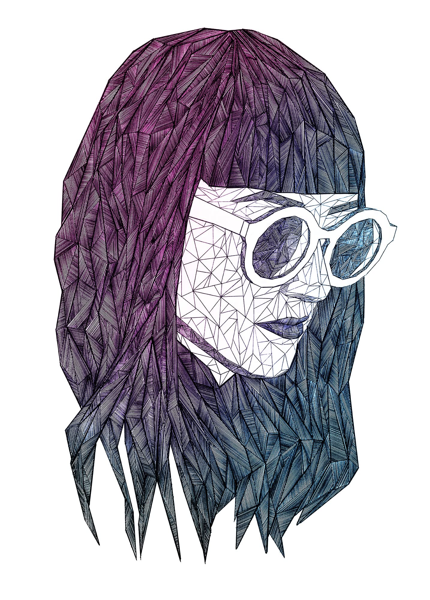 Póster de pared Pure Boutique Grid Violet Comar decora paredes vacías