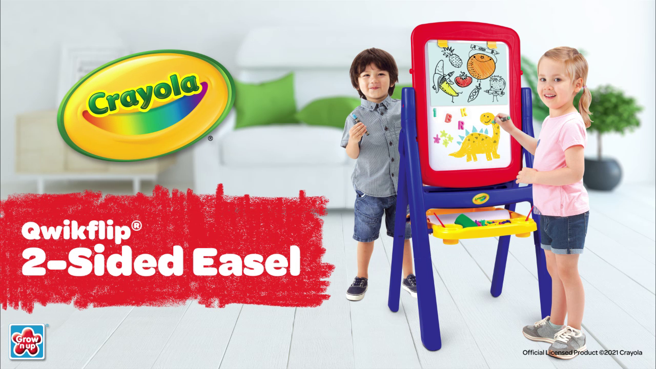 Crayola Qwikflip 2-Sided Easel, Dry Erase Board & Chalkboard