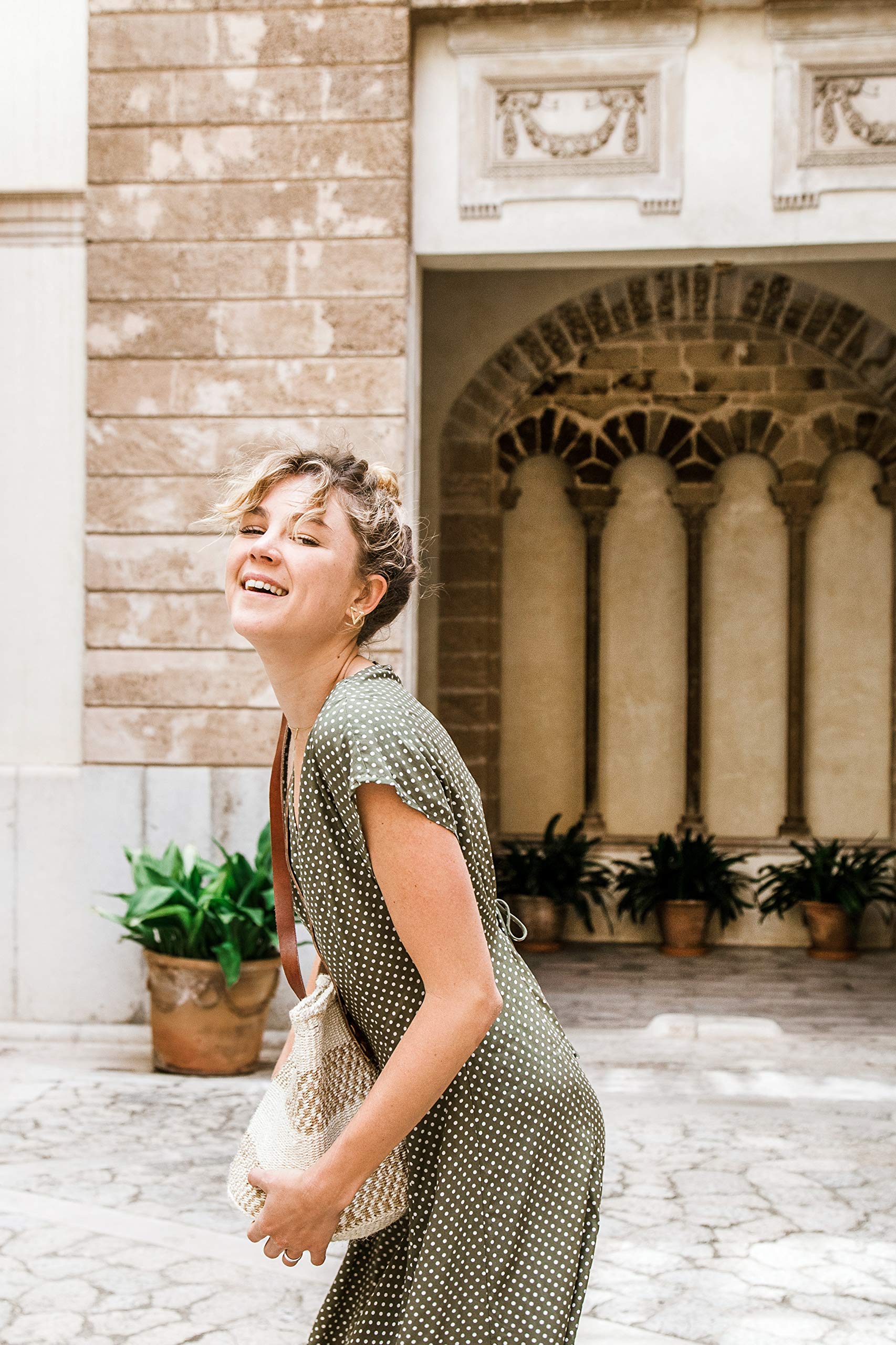Capazo artesanal con asa de cuero - Bolsa de Sisal hecha a mano estilo Vintage para verano