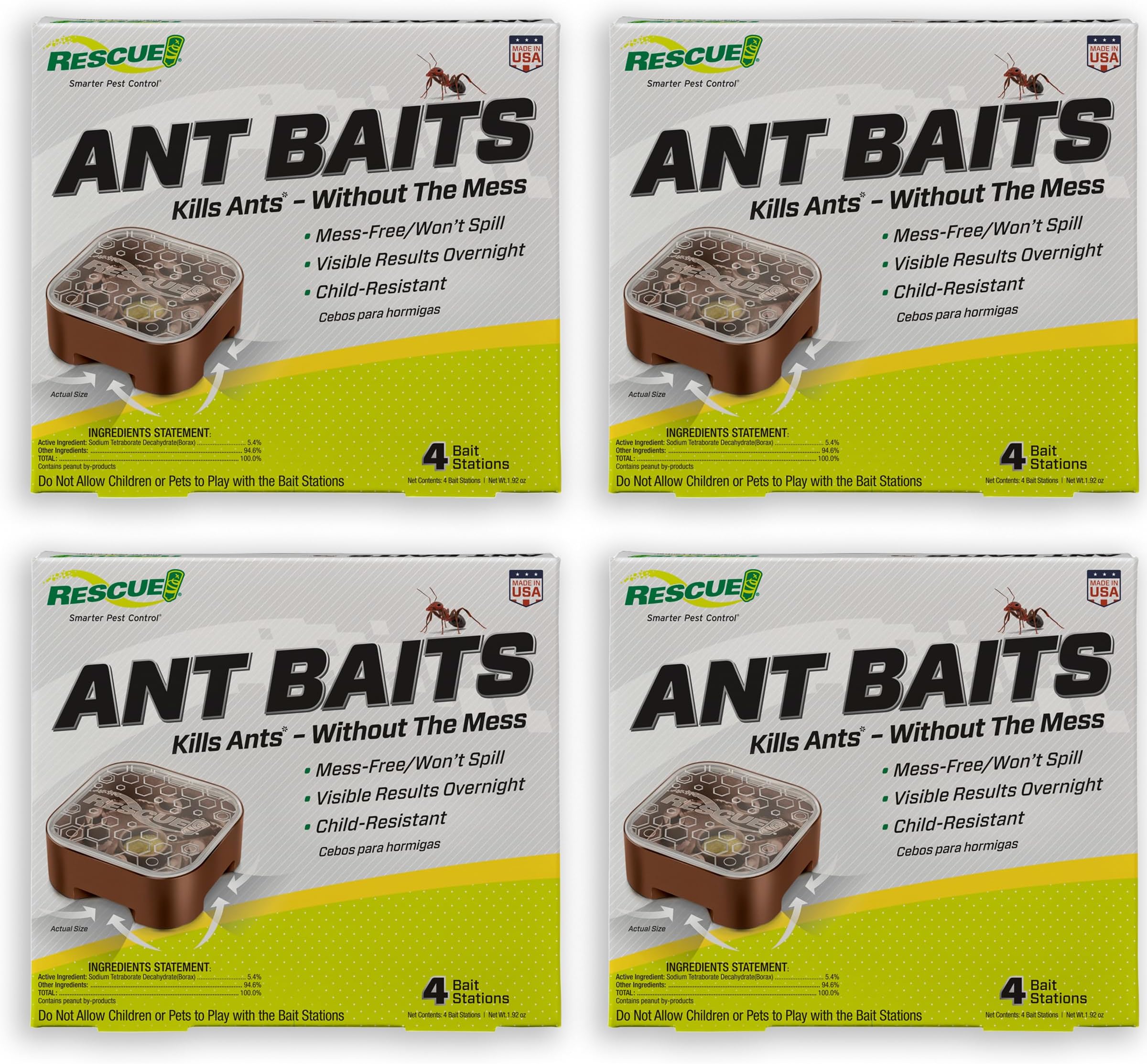 RESCUE! Ant Baits - 4 Pack - 16 Bait Stations