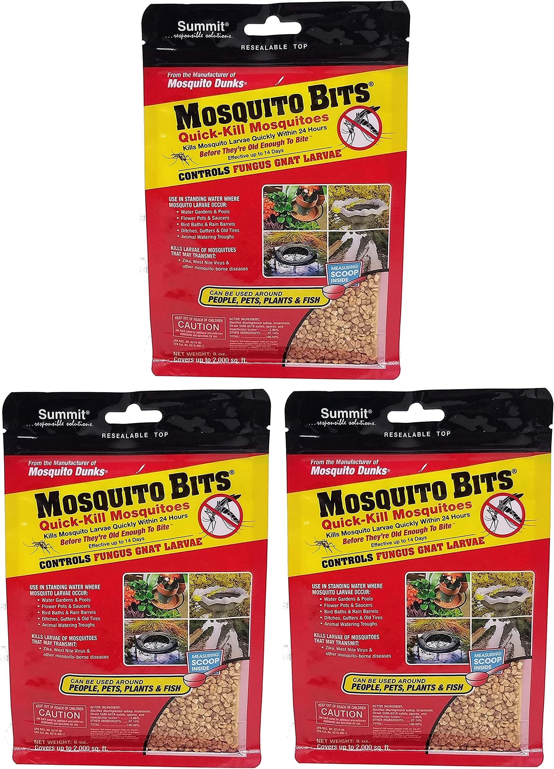 Mosquito Dunks 116-12 8-Ounce Quick Kill Mosquito Bits (3)