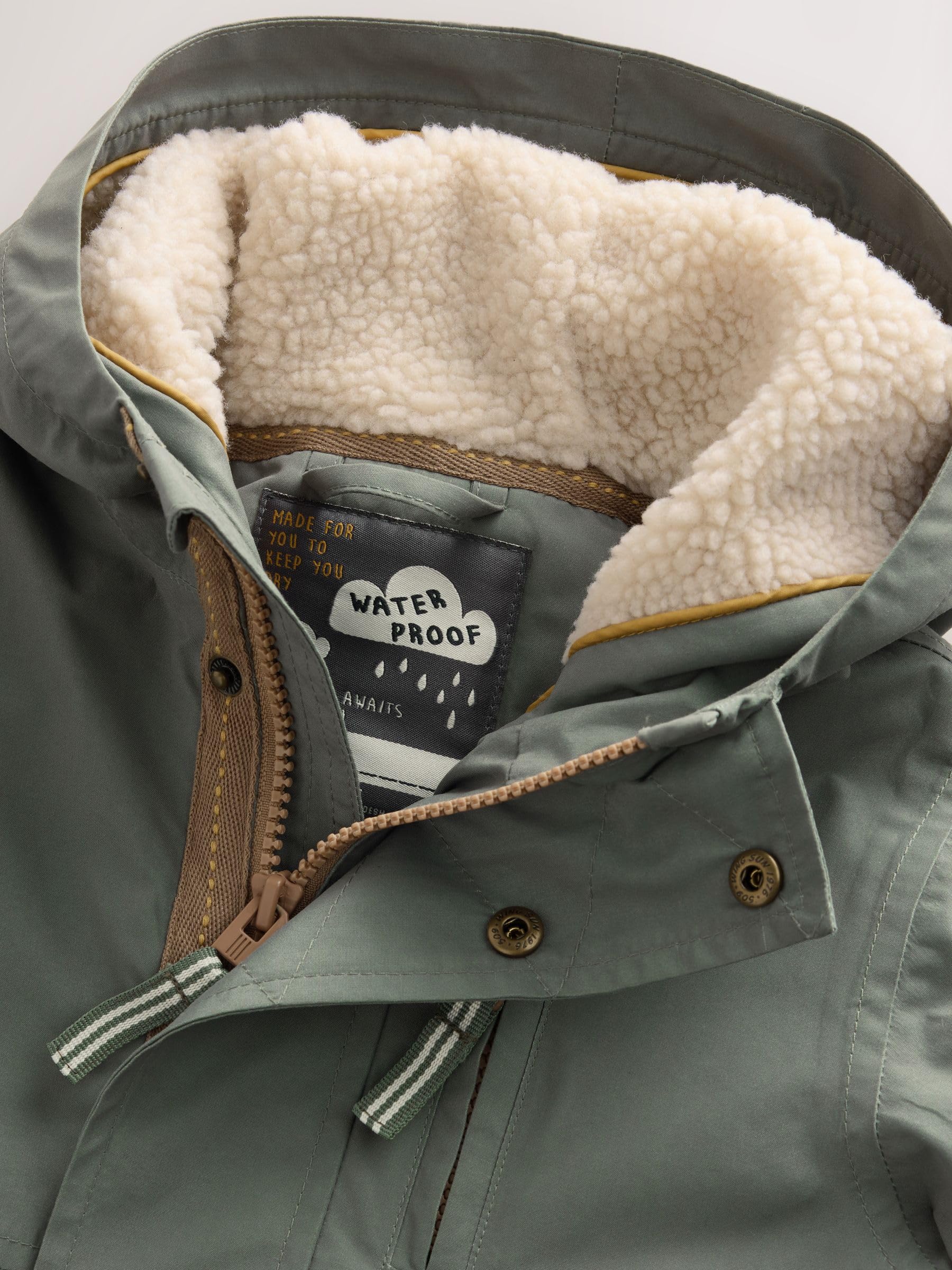 NEXT Jungen Wasserdichter Parka mit Borgfutter