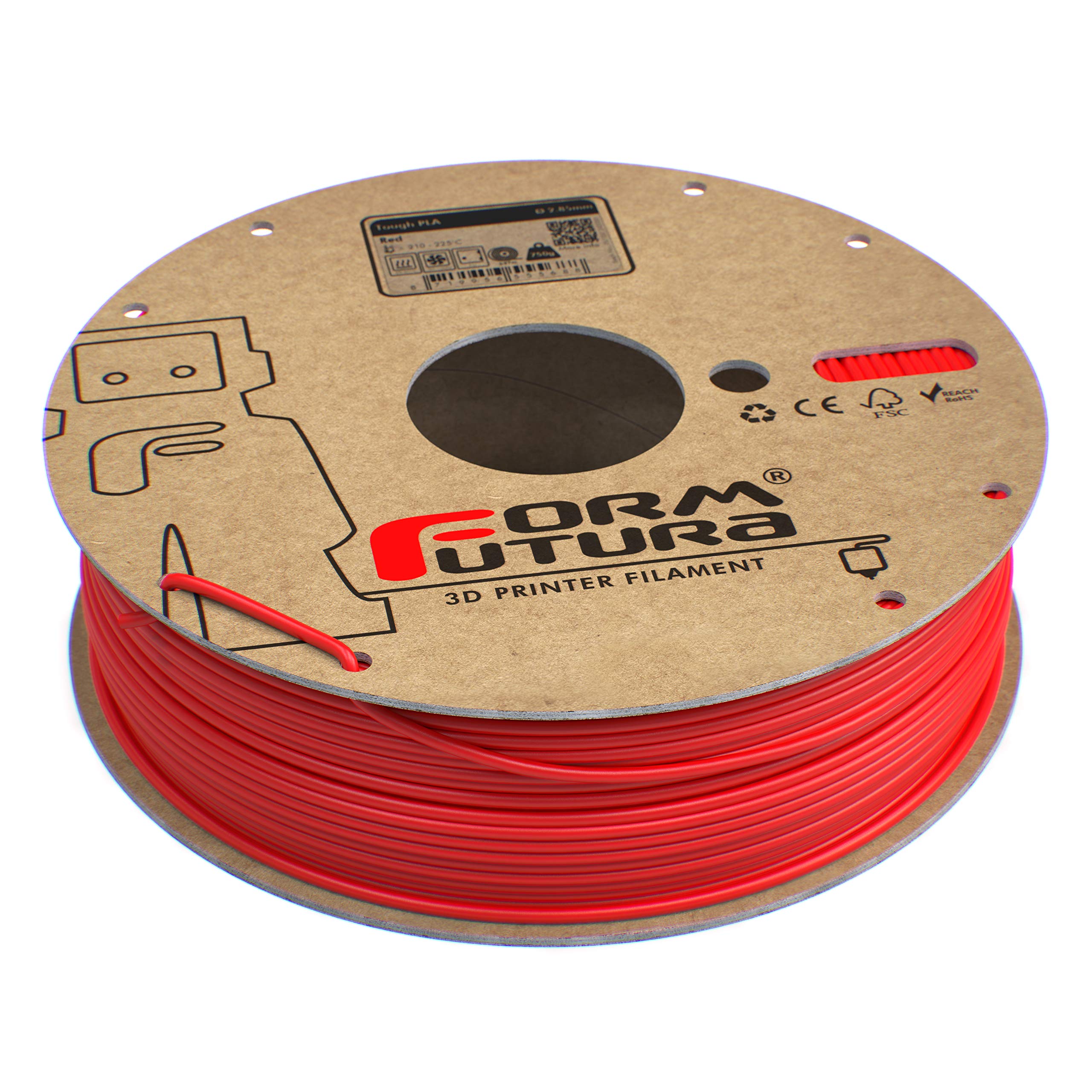 Formfutura - Tough PLA, PLA 3D Printer Filament, 2.85mm, 0.75 kg, Red