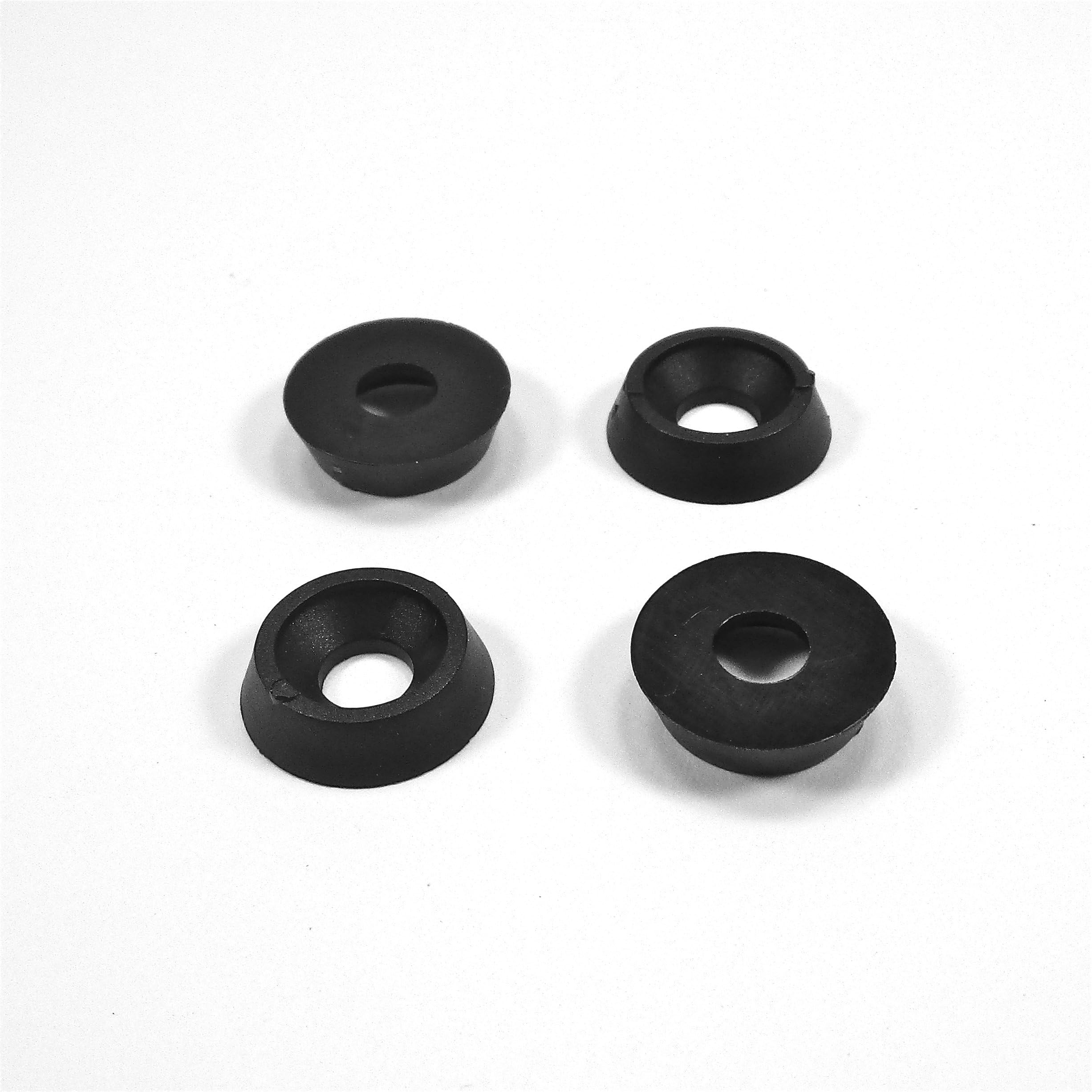 Ajile Plastic Finishing Cup Washer in Black Polyamide for 6 mm Thread M6 Countersunk Screws - 50 Pieces - RVF106x50-FBA