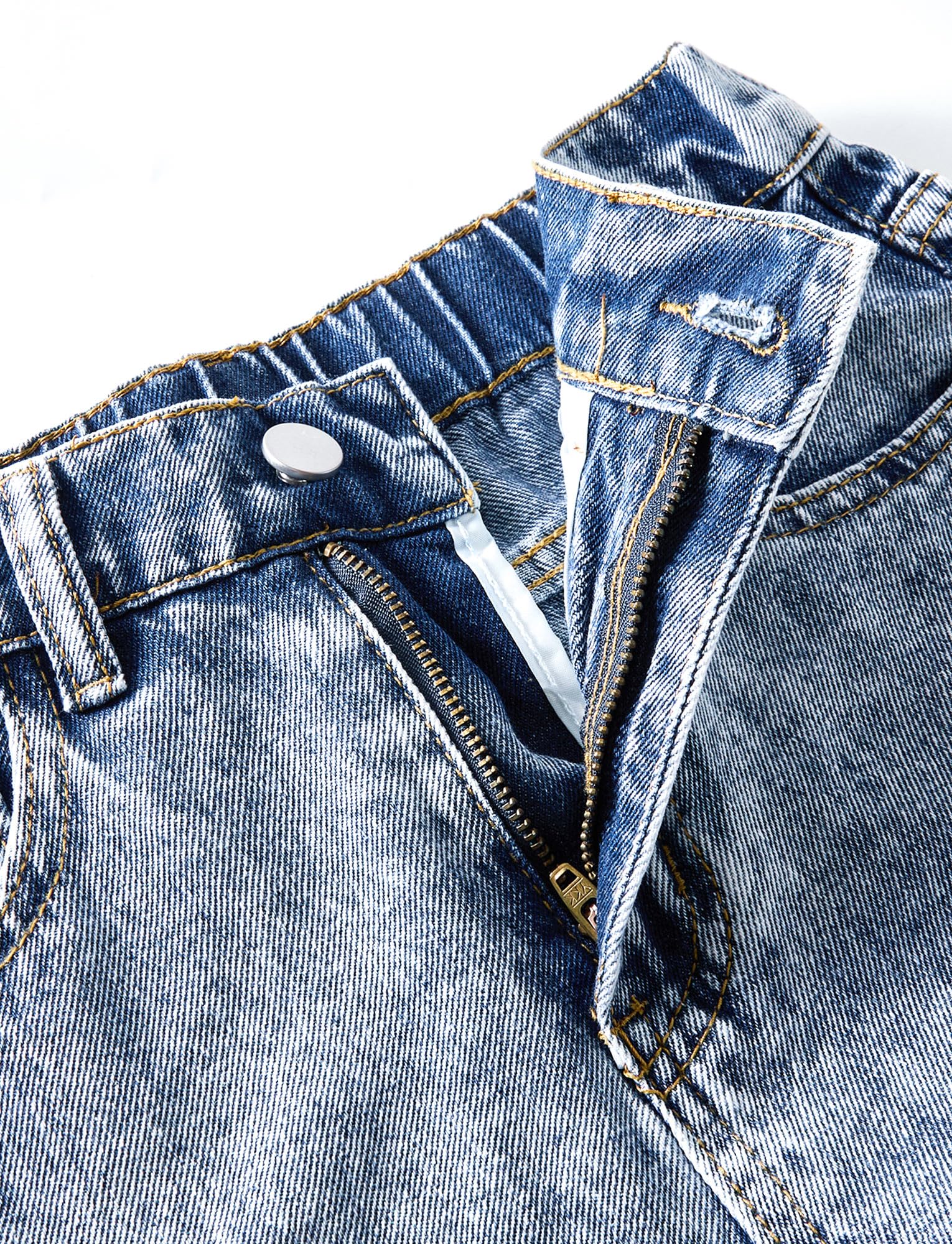 SEAUR Jeans da ragazza strappati larghi a gamba larga pantaloni dritti per bambini pantaloni in denim larghi pantaloni casual per 5-14 anni