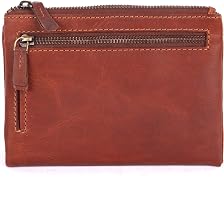 Portafoglio Donna In Vera Pelle CowBurry CB-5 Con Protezione RFID - Vintage, 18x10 Cm, Tanti Scomparti