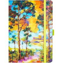 K3T Notebook with hard cover and motif OIL ON CANVAS, size DIN A5, 192 pages cream with dot grid, item no. 63145