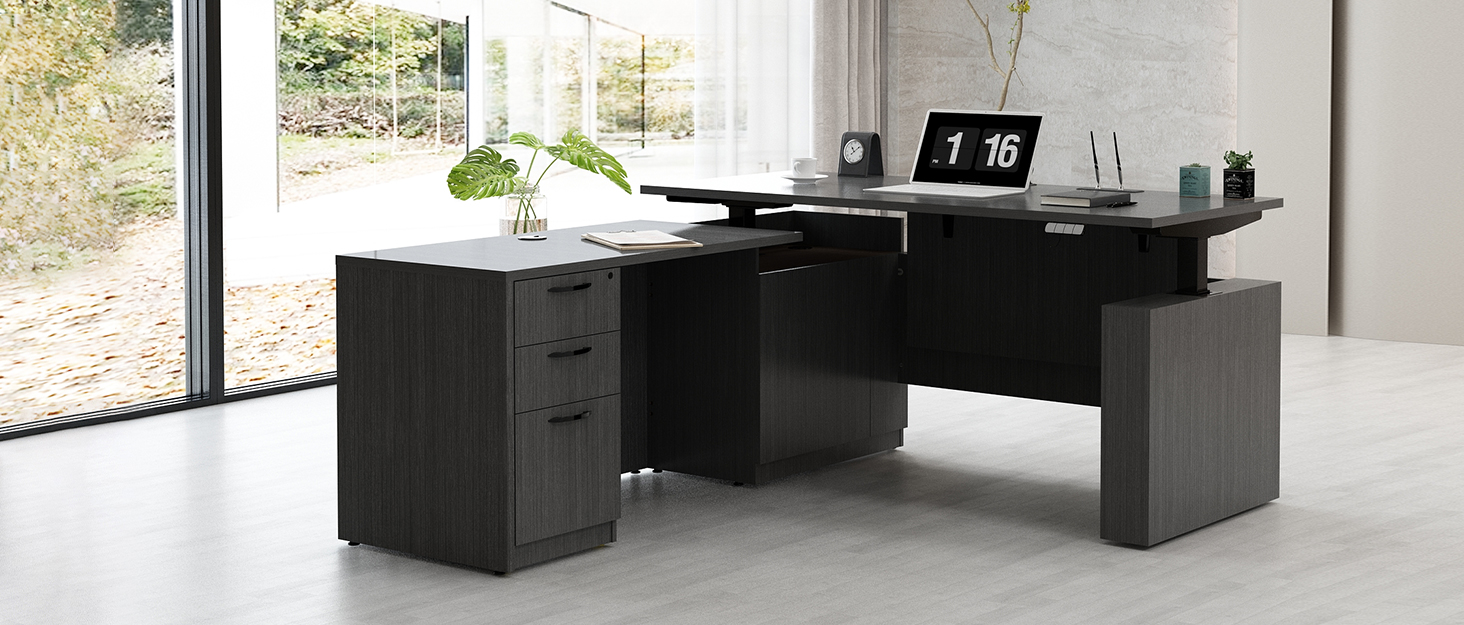 Amazon.com: ALFA BUSINESS 66.93'' L Shaped Executive Standing Desk