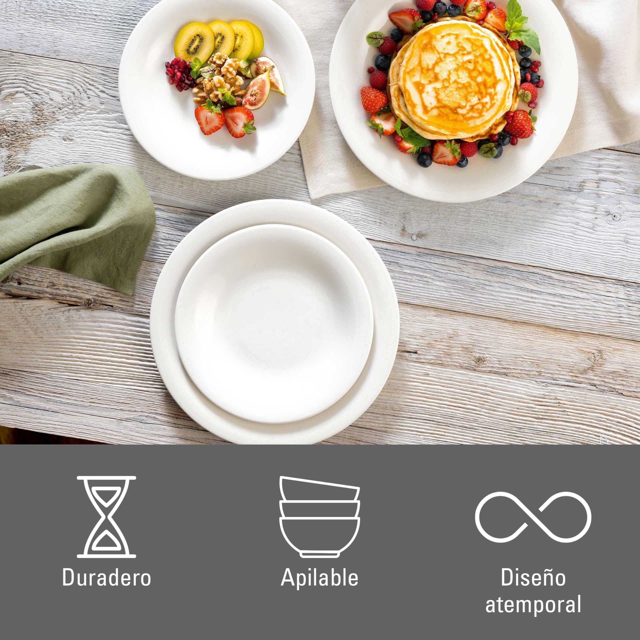 like. by Villeroy & Boch Essential White Set de platos, 12 uds EC