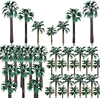 Vista 8 de Woohome Árboles en miniatura - Árboles modelo mixto para modelo, tren, paisaje, arquitectura, manualidades de bricolaje (30 piezas)