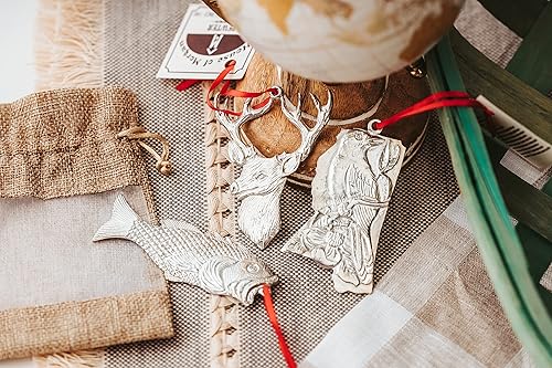 Miniatura 10 de House of Morgan Pewter - Handmade Large Mouth Bass Gift - Metal Fish Christmas Ornament (Bass)