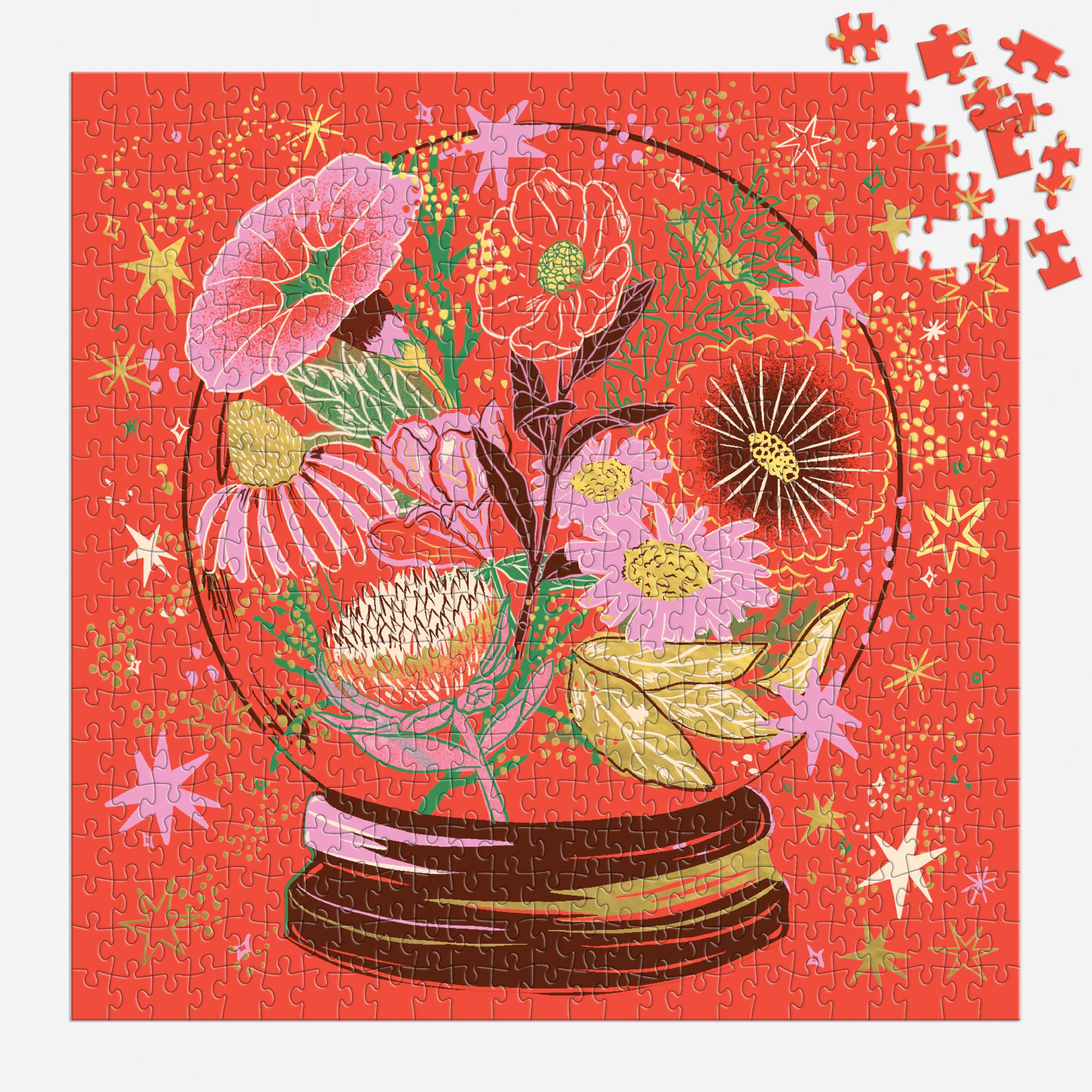 Amazon.com: Galison - Flower Gazing 500 Piece Puzzle with Foil