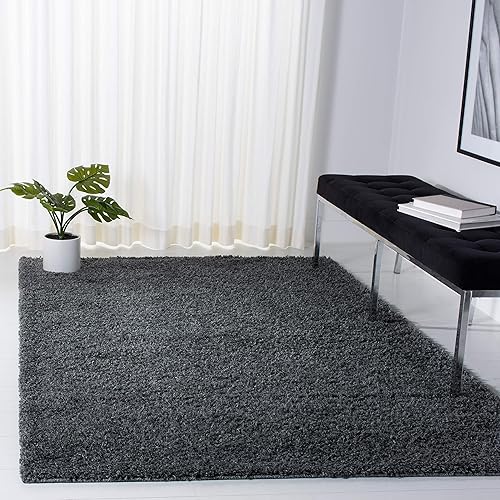 Vista 160 de SAFAVIEH Venus Shag Collection - Alfombra decorativa, 2 pies 7 pulgadas x 5 pies, color marfil, diseño sólido, no desprende pelusa y de fácil