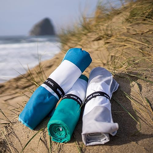 Miniatura 9 de Wise Owl - Toalla de playa de microfibra (7' x 4')  toalla de playa extra grande de secado rápido, superabsorbente, toalla de playa y natación