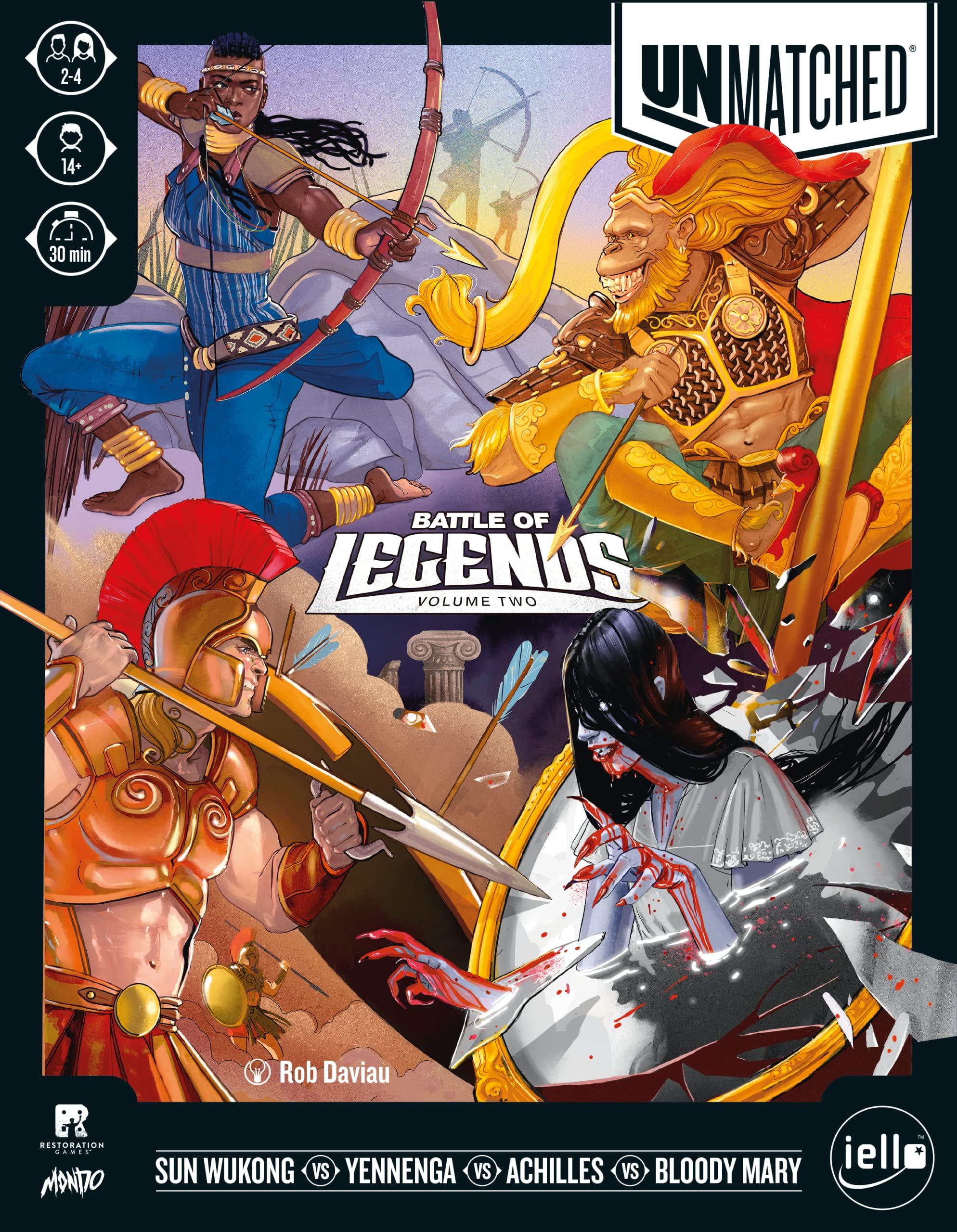 IELLO | Unmatched - Battle of Legends Vol 2 | Board Game | 2-4 Players | Aged 9+ | 20-40 Minutes Playtime