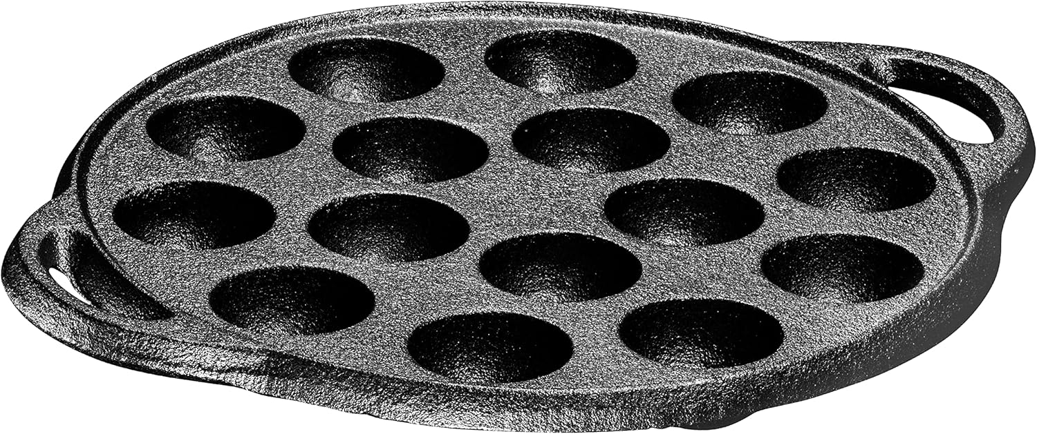 Bruntmor Preseasoned Cast Iron Cake Pan for Baking Biscuits Mini