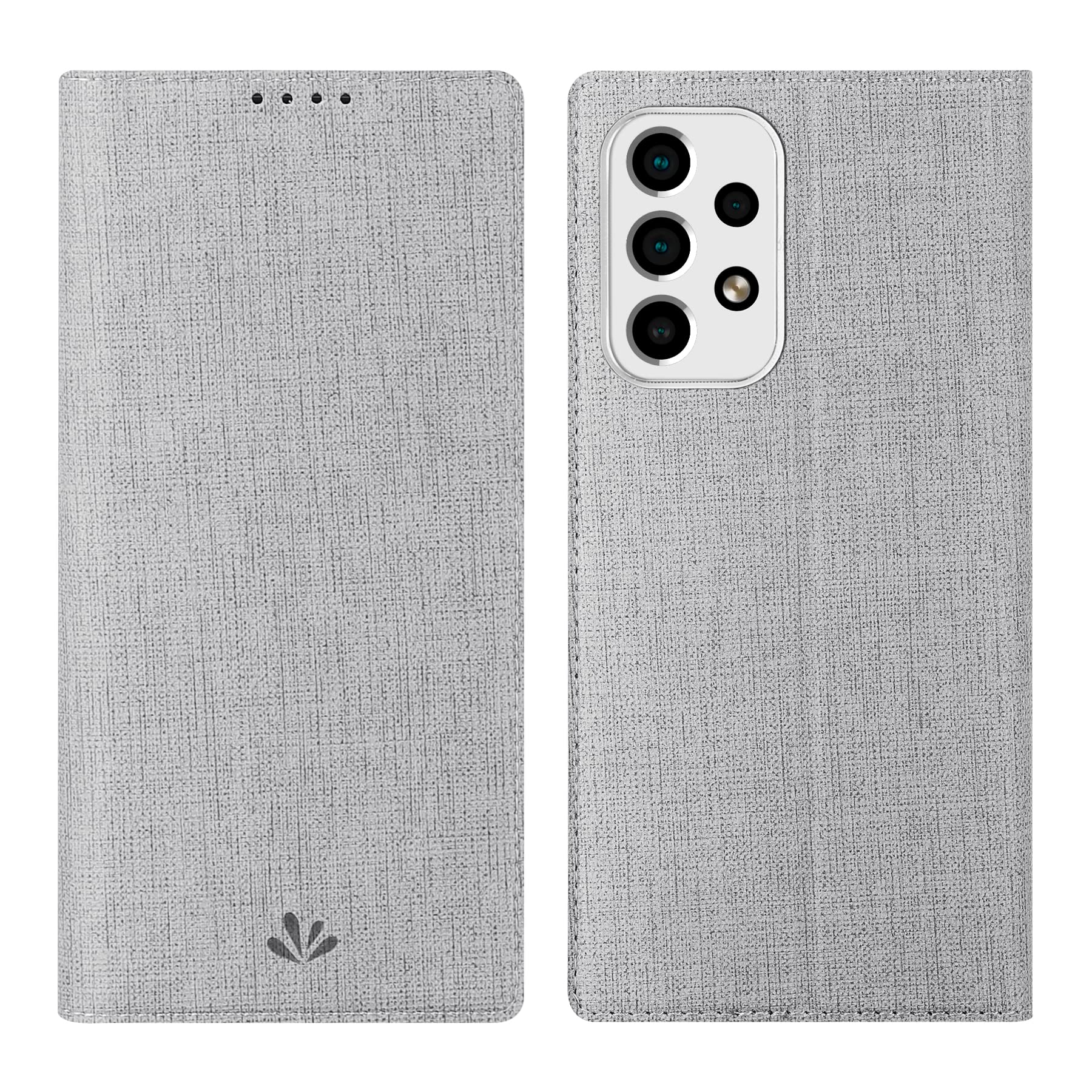 Foluu Galaxy A53 5G Case, Flip Folio Wallet Cover Slim Premium PU Leather Case ID Credit Card Slots Kickstand Magnetic Closure TPU Bumper Cover for Samsung Galaxy A53 5G 2022 (Gray)