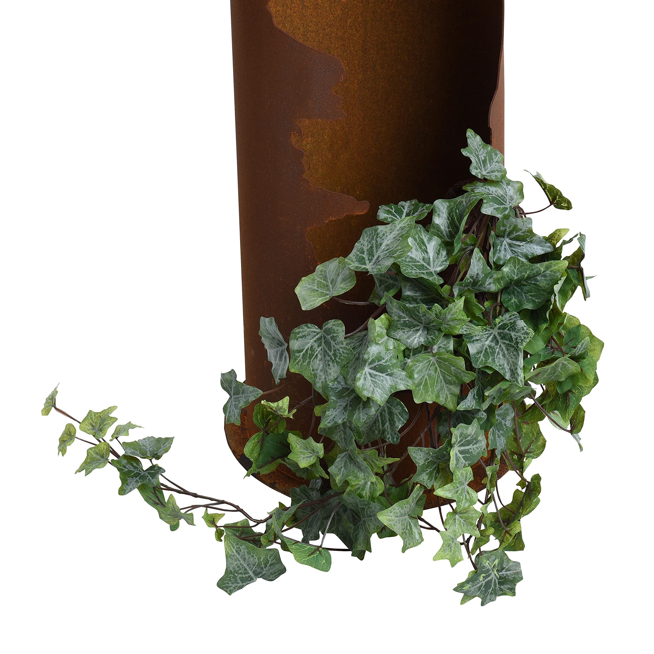 ESTEXO Dekosäule Rostsäule Gartendeko 120 + 150 cm Set Edelrost Säule Pflanzsäule Rost Garten Blumensäule
