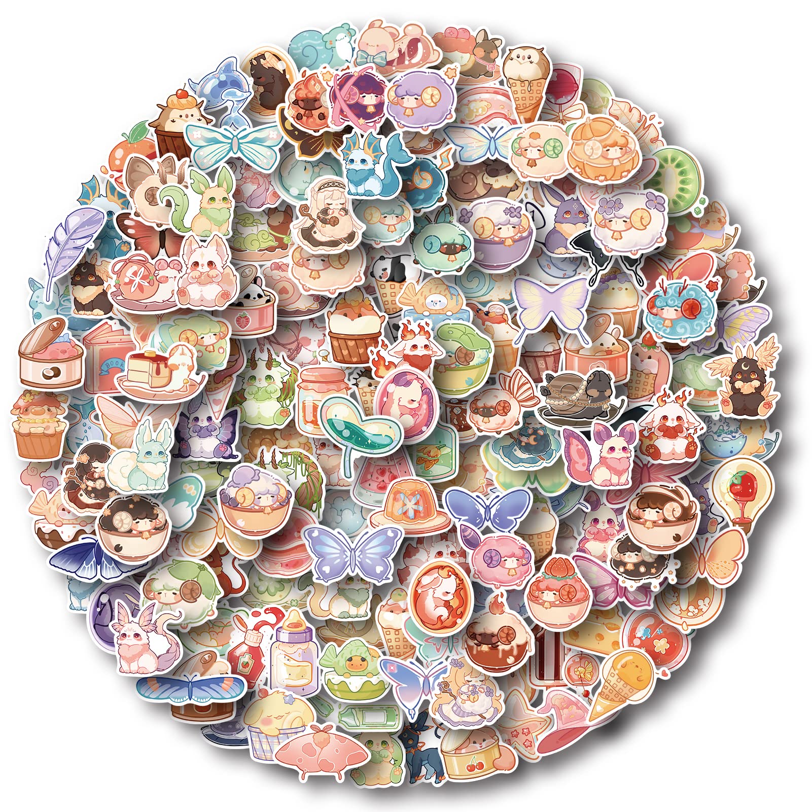 AOWDIAOCute Aesthetic Stickers 270 Pcs Waterproof Vinyl Stickers for Water Bottle, Laptop, Phone, Stickers for Kids Teens Girls