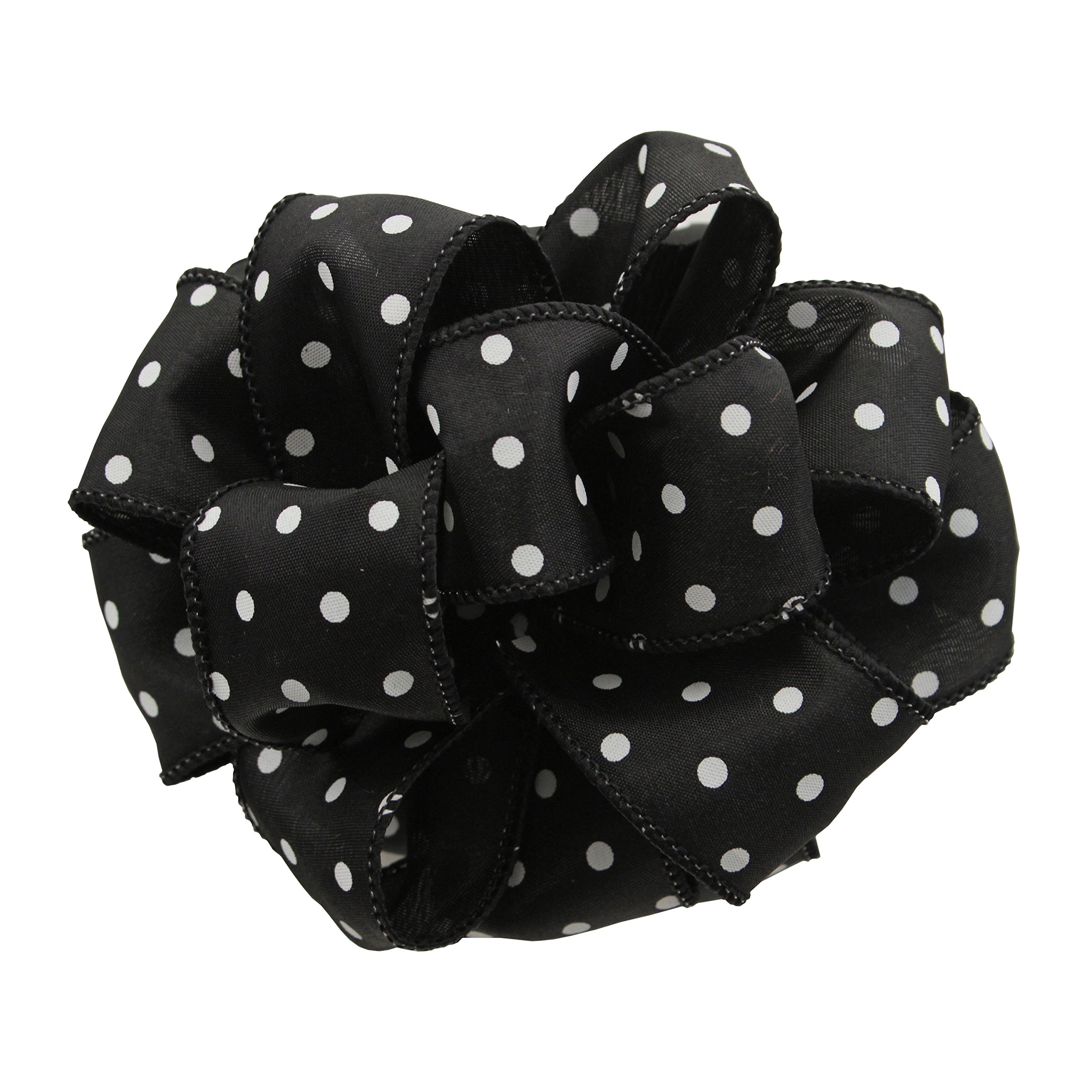 Amazon.com: Berwick Offray DWI White Dots Wired Edge Ribbon-1-1/2 Wide ...