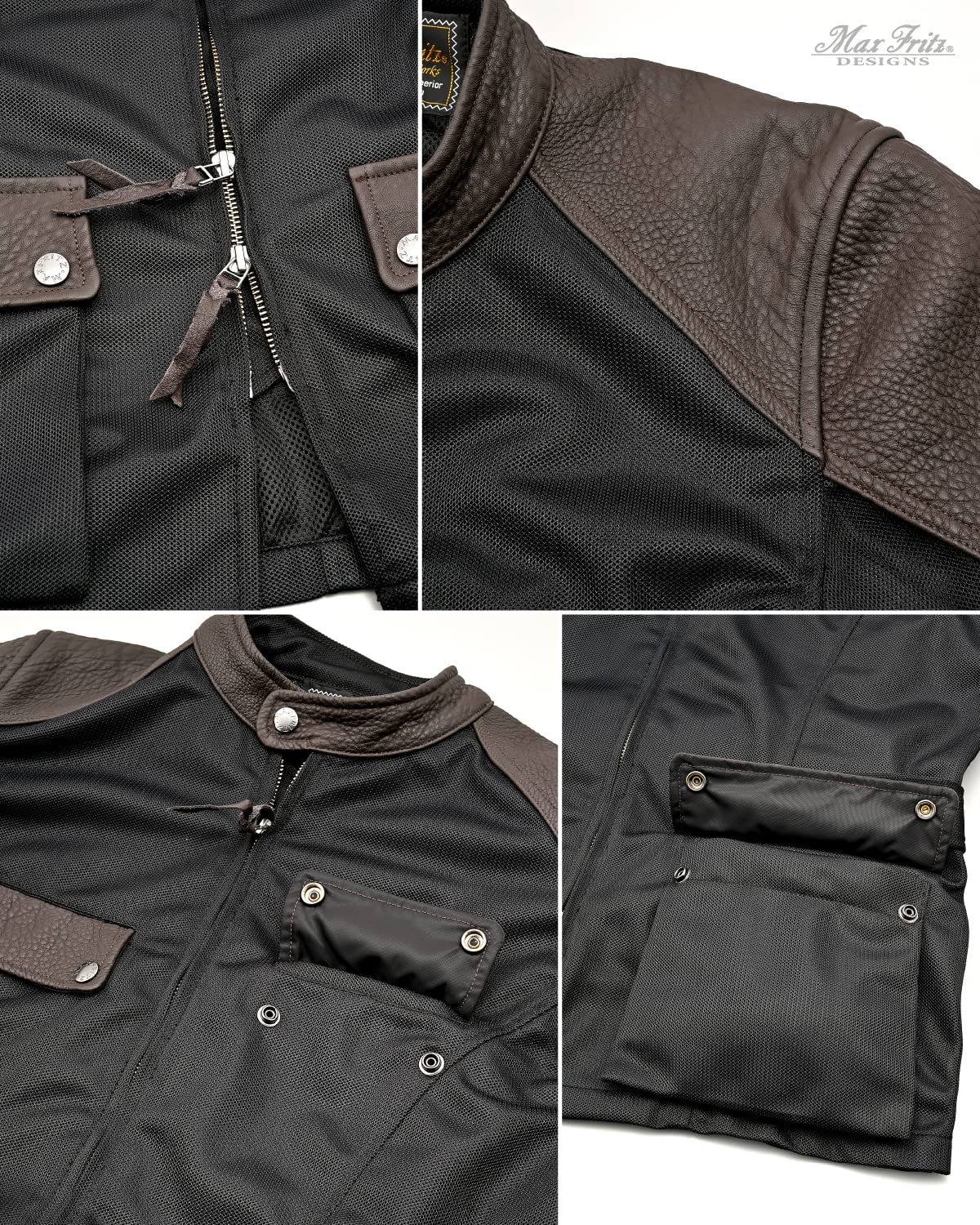 MaxFritz(マックスフリッツ) MFJ-2246 ハーフレザー Amazon | マックスフリッツ(MaxFritz) バイク用 ジャケット 春夏