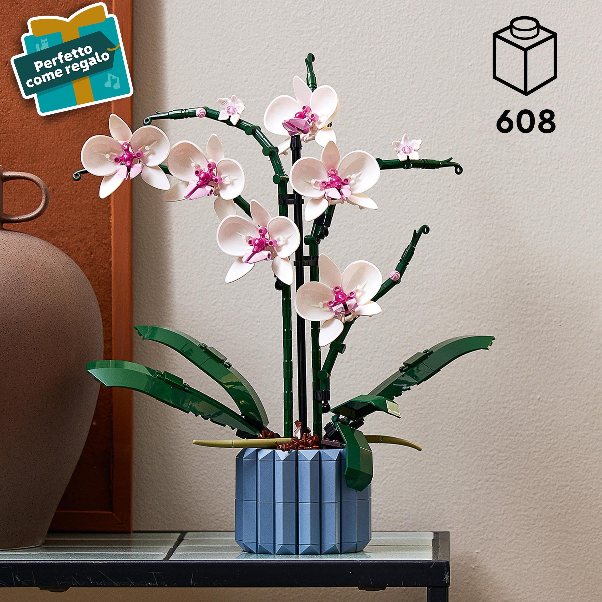 LEGO Botanicals Orchidea - Pianta Artificiale da Costruire per Adulti - Fiori Finti e Vaso da Interno per Decorazione di Casa o dell'Ufficio - Idee Regalo per Donna o Uomo da Collezione - 10311